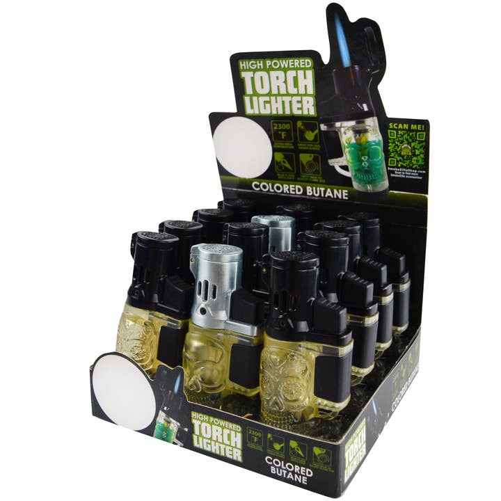 Novelty Brands - Wholesale Retailer Display - Home & Living - SMOKEZILLA REFILLABLE MOLDED TORCH LIGHTER- 12 PER DISPLAY