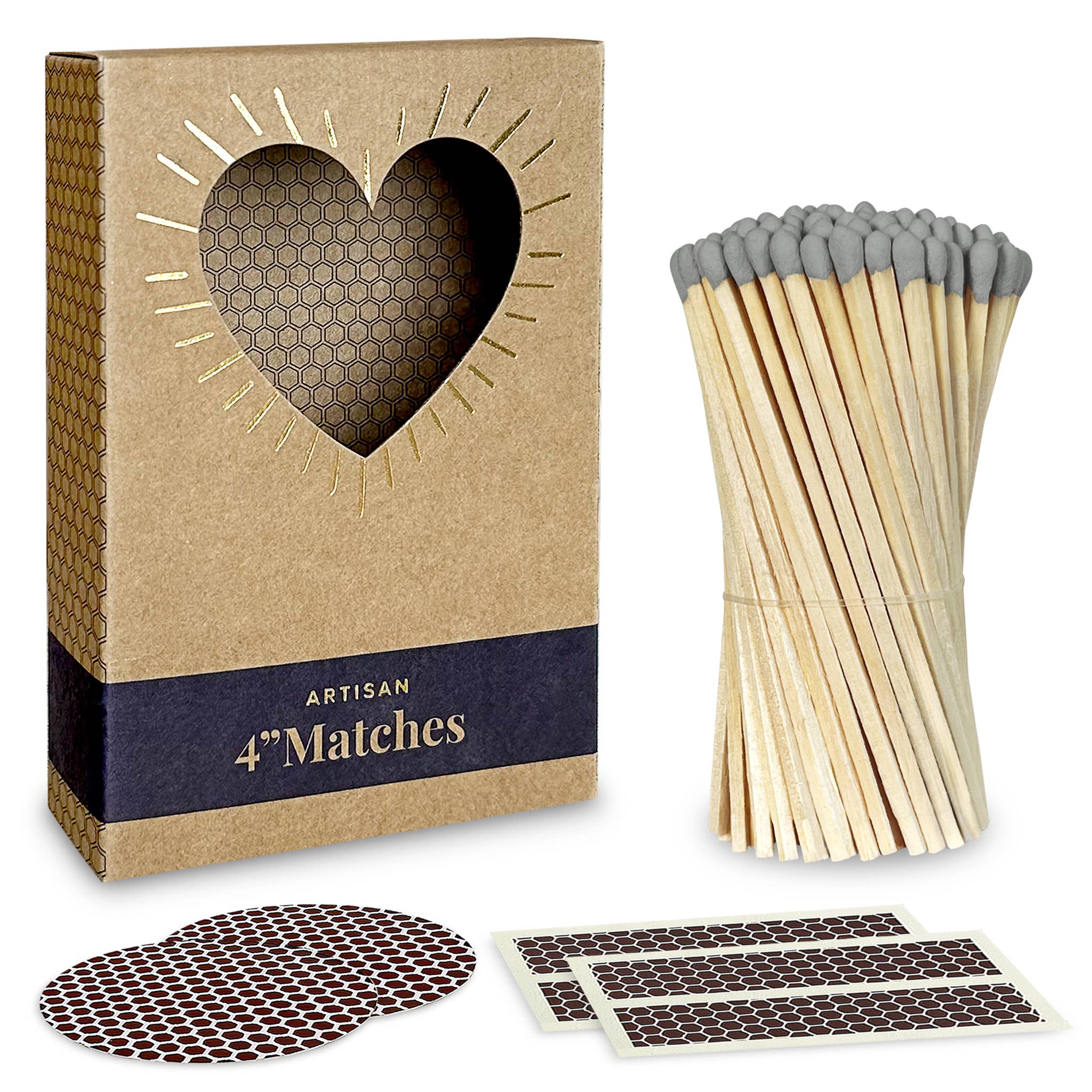 Thankful Greetings - Wholesale Matches - 4" Refill Matches - Colors of Your Choice + Striker Stickers21