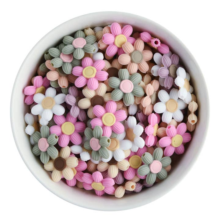 Wildflower silikonfokuspärlor för wholesale av Cara & Co Silicone Craft Supply