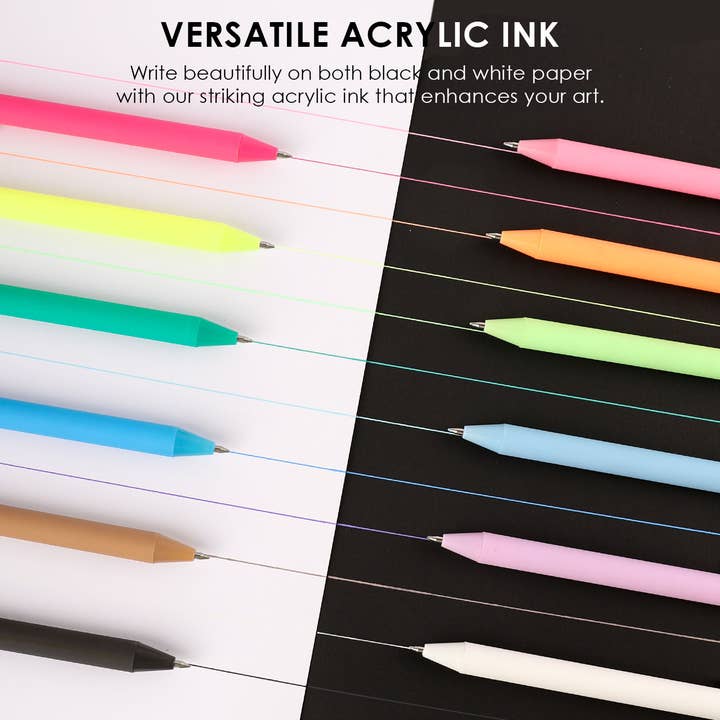 Grabie - Wholesale Pen - Retractable Colorflow Acrylic Gel Pen Set of 122