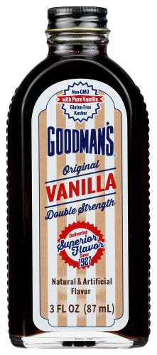 KeHE Distributors, LLC - Wholesale Vanilla/Fruit Extract - Goodman's Vanilla Original Double Strength Nat & Art 3 fl oz0