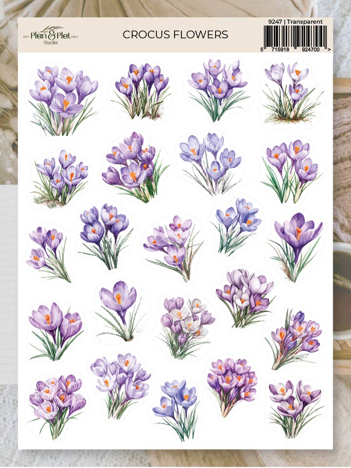Krokusblommor | Klistermärken för wholesale av Plan & Plot Studio
