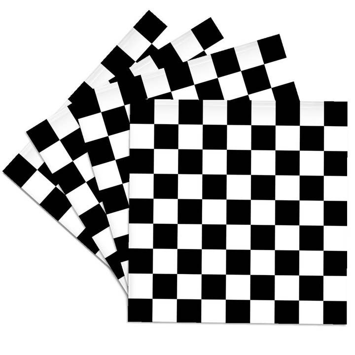 3dRose - Wholesale Coasters - 3dRose, Check black and white pattern - checkered checked squares chess checkerboard or racing car race flag, Coaster