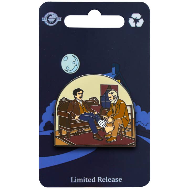 Dr Mudd and John Wilkes Booth - Historical Enamel Pin for wholesale by Pin Hive LLC