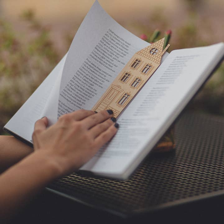 Marcapáginas de madera en forma de casa para venta al por mayor de milin