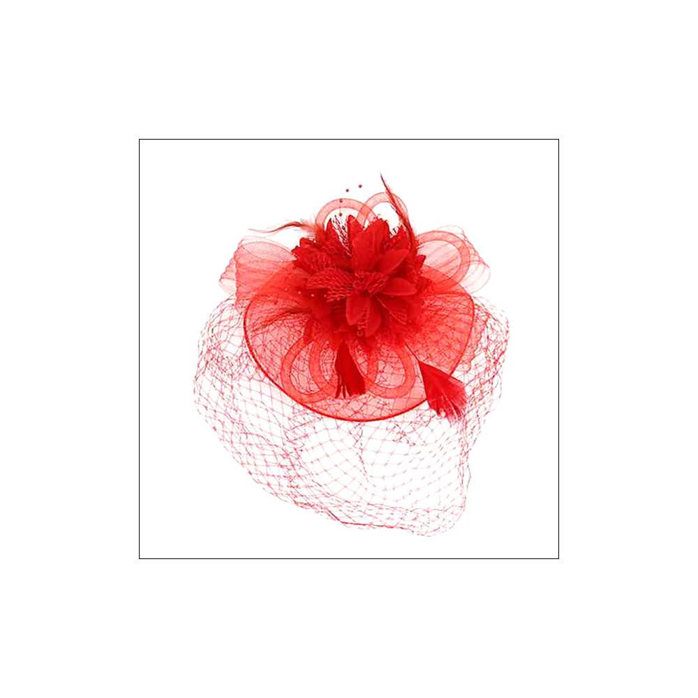 Sensibling Corp. - Wholesale Fascinator Hat - Women's - Bow Flower Feather Mesh Fascinator / Headband5