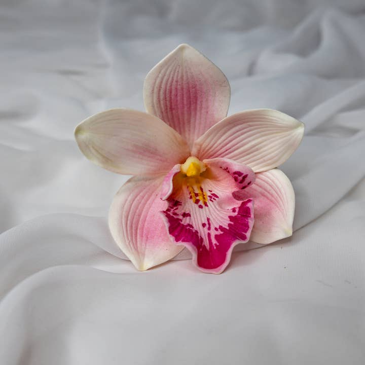 Realistic Artificial Flowers – wholesale Artificial flowers – Pink Cymbidium Flowerhead (6 Pack) - Realistic Artificial 4