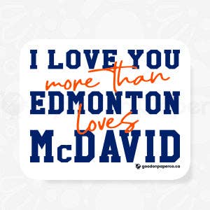 Edmonton Loves McDavid | Adhesivo de vinilo para venta al por mayor de Good on Paper