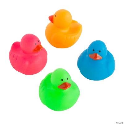 Fun Express - Wholesale Classic Toy - Kids - VP MINI NEON DUCKIES(8PC/PBH,6 PBH)1