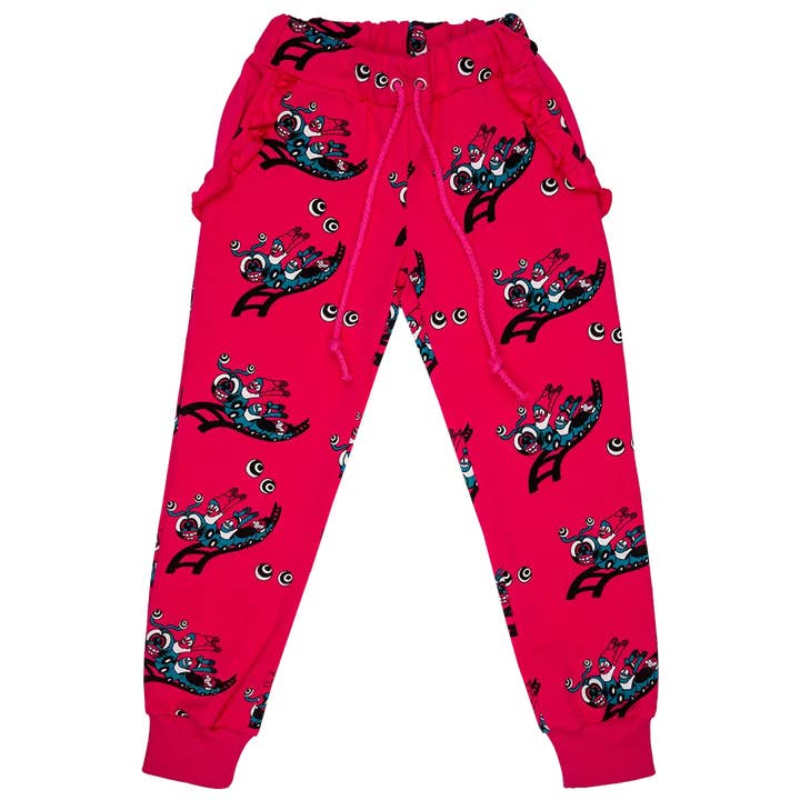 Children's sweatpants - Rollercoaster Fuchsia for wholesale by Raspberry Republic