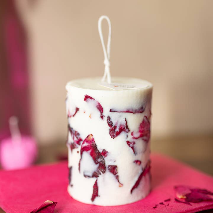 MySunshineCandless - Wholesale Novelty Candle - Dry flowers candle ,Rose Flower Soy Candles , Handmade gift