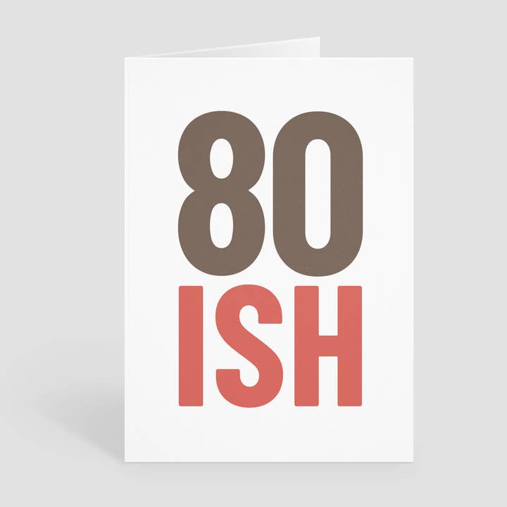 Ottanta e rotti, Biglietto di Auguri di Compleanno per la vendita all'ingrosso da parte di Y Studio