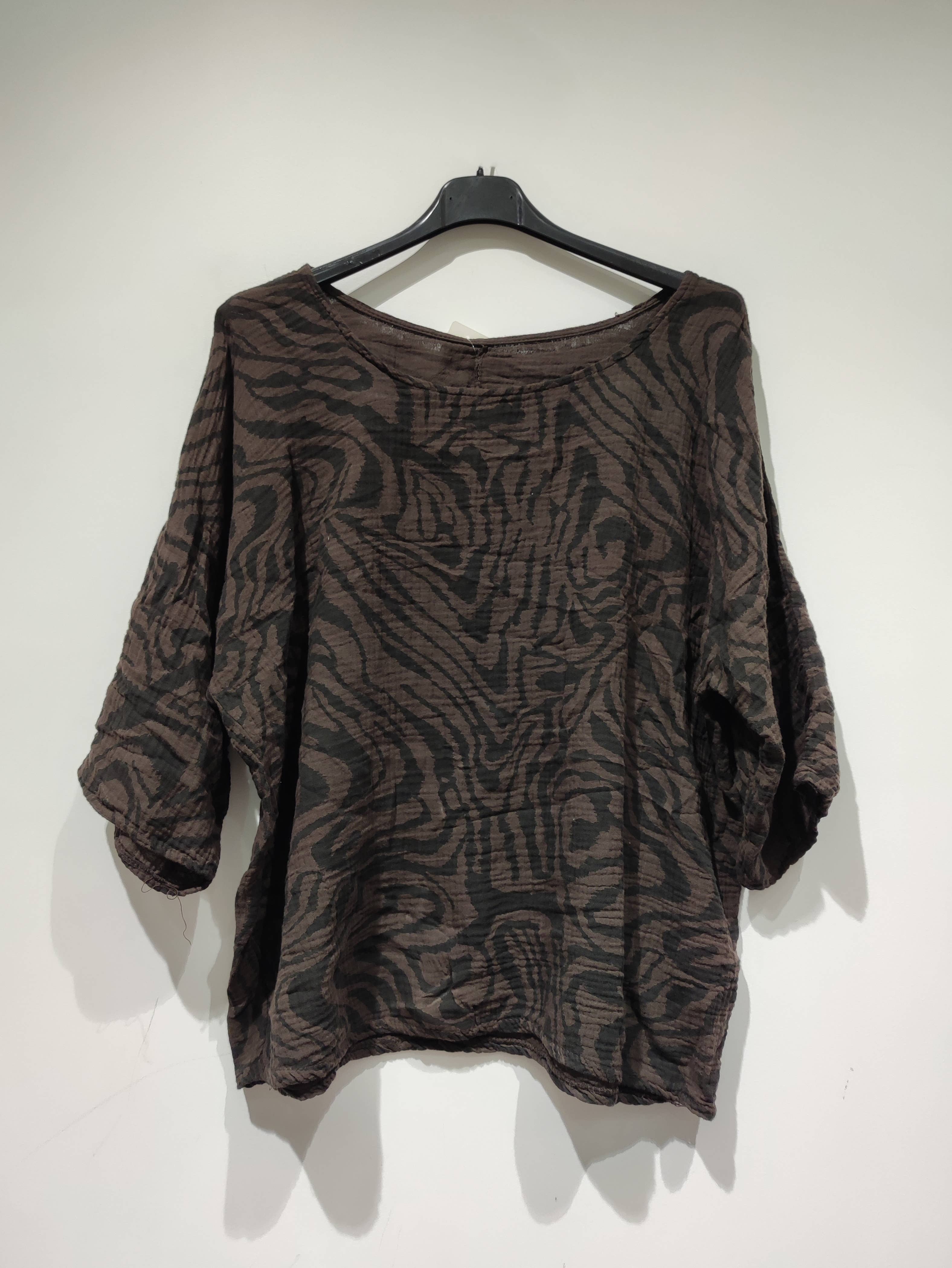 Pomelo paris - Wholesale Blouse - Women's - COTTON GAUZE BLOUSE zebra pack2