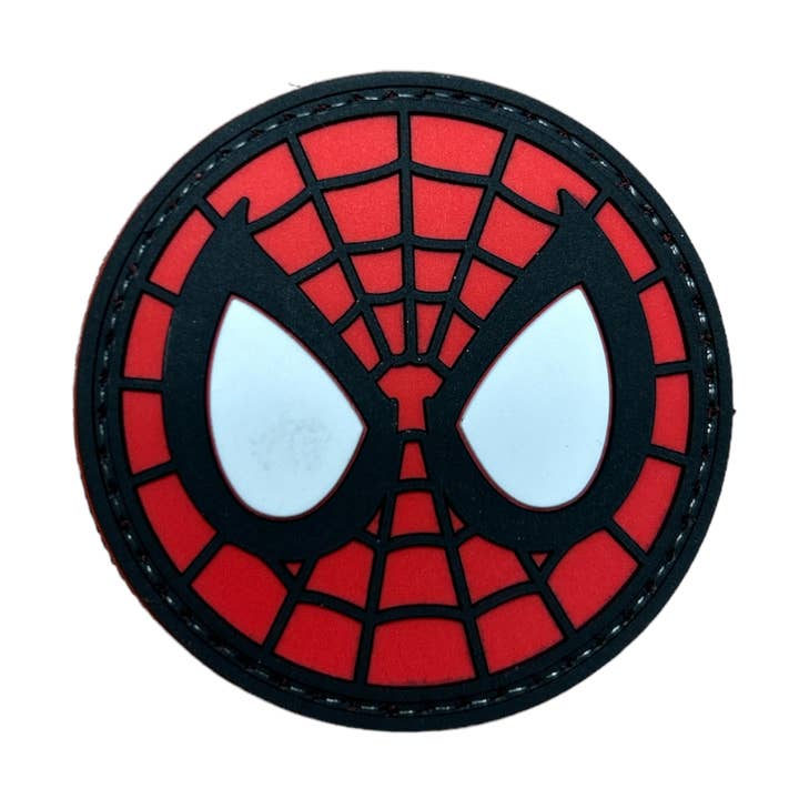 Spiderman Red PVC Patch for wholesale by Trooper Clothing