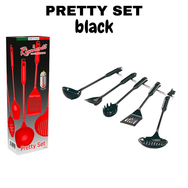 Art. 150 PRETTY SET kitchen ladles set - BLACK for wholesale by Rigamonti Pietro & Figli srl