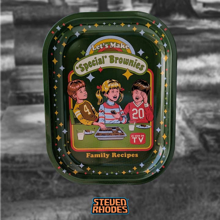 Let's Make Special Brownies Tin Tray for wholesale by Snark Totes