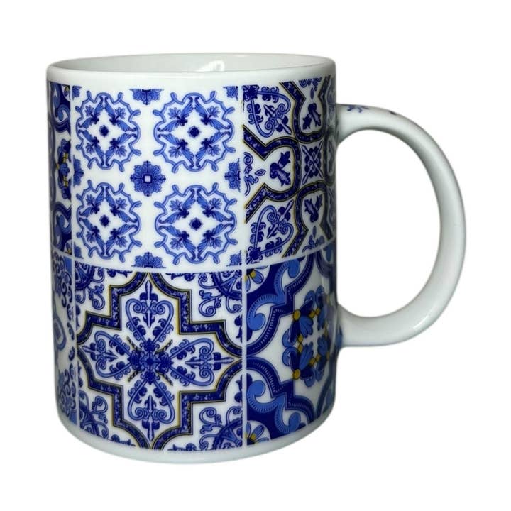 Portogallo Azulejos tradizionali Tazze da caffè in ceramica dipinte a mano Tazza da tè Include scatola regalo Ceramica portoghese Bellissimo regalo dal Portogallo per la vendita all'ingrosso da parte di Vintage Dreamz