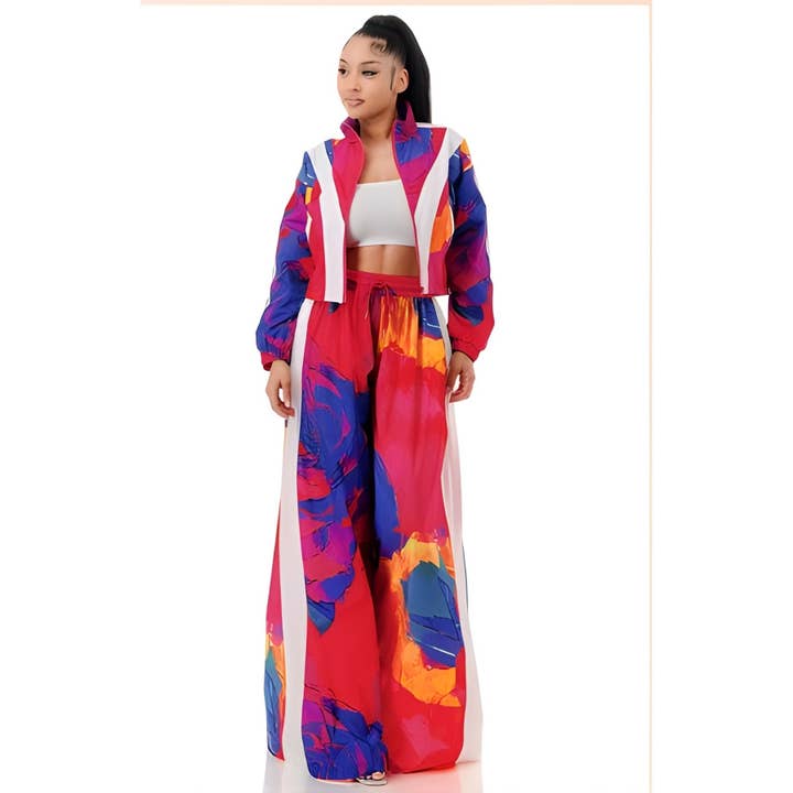 CONJUNTO DE PISTA DE MOVIMENTO VÍVIDO por atacado de Esmeray Clothing