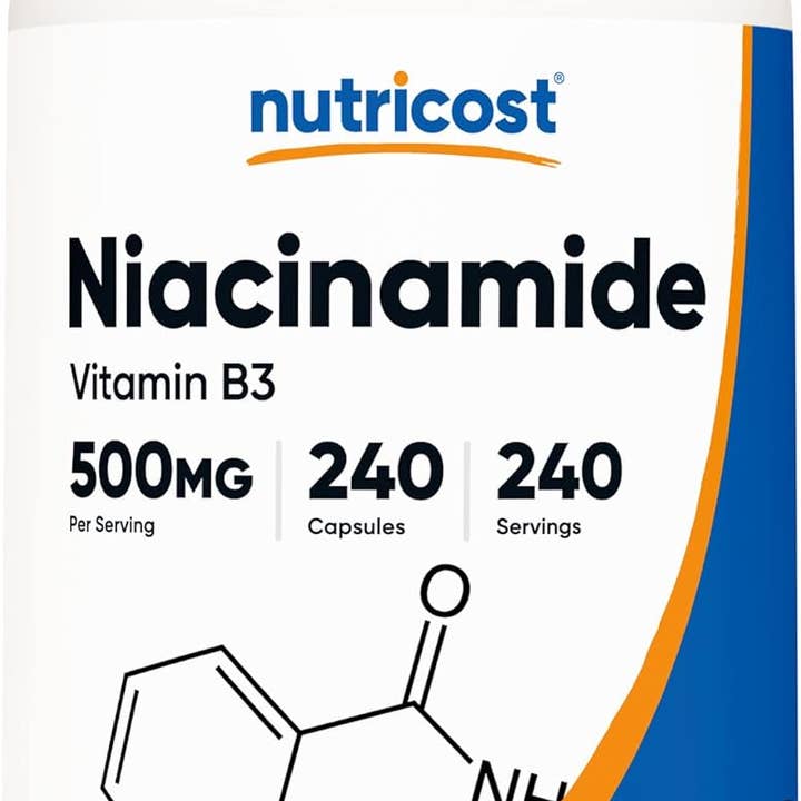 Nutricost Niacinamide (Vitamin B3) 500mg, 240 Capsules - Non-GMO, Gluten Free, Flush Free Vitamin B3 for wholesale by Natures Honest