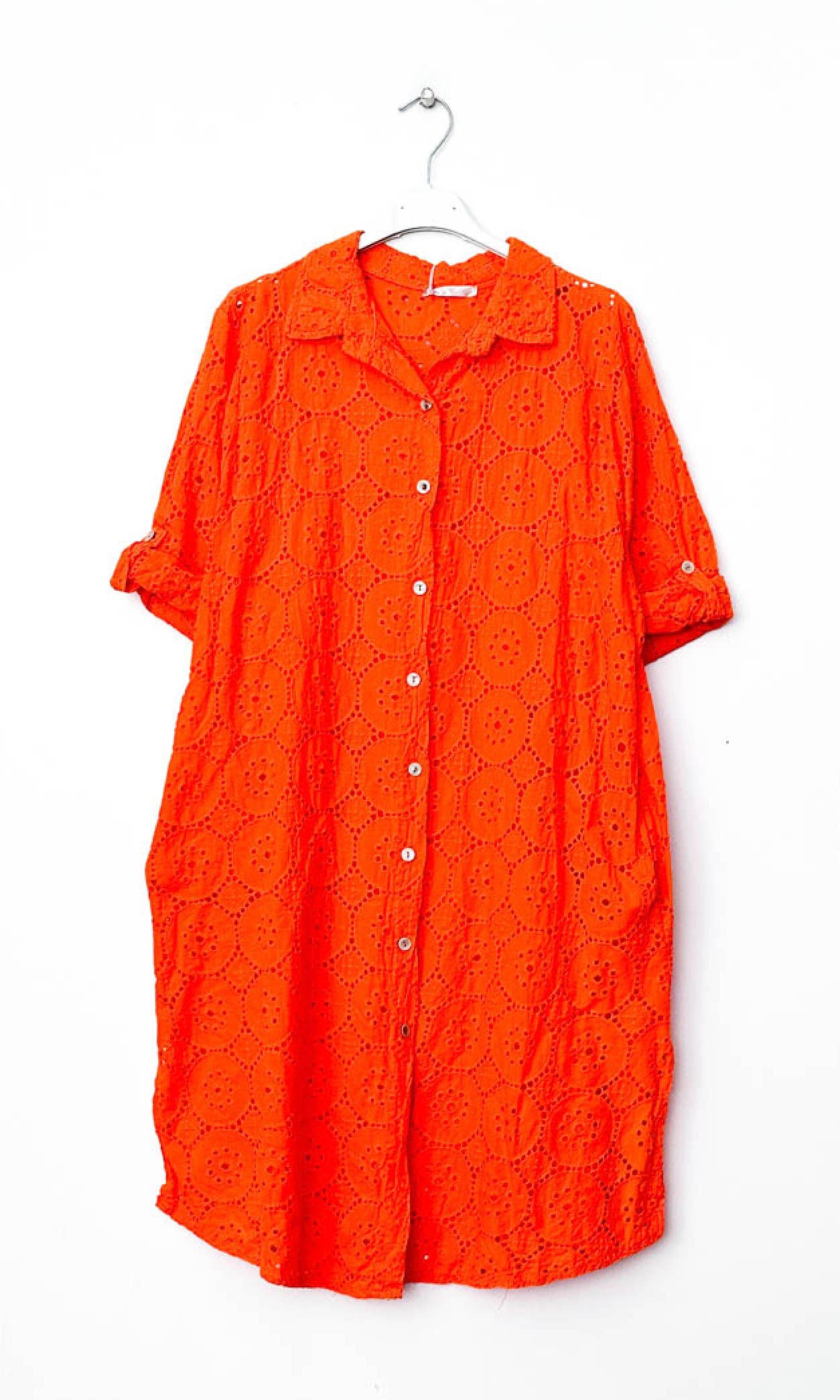 Happy look - Wholesale Dress - Women's - English embroidery shirt dress 6