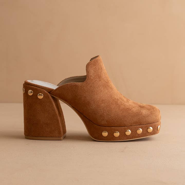 The Sierra | Caramel Platform Clog Mule and other Purchase Wholesale platform sandals. Free Returns & Net 60 Terms on Faire trending on Faire.