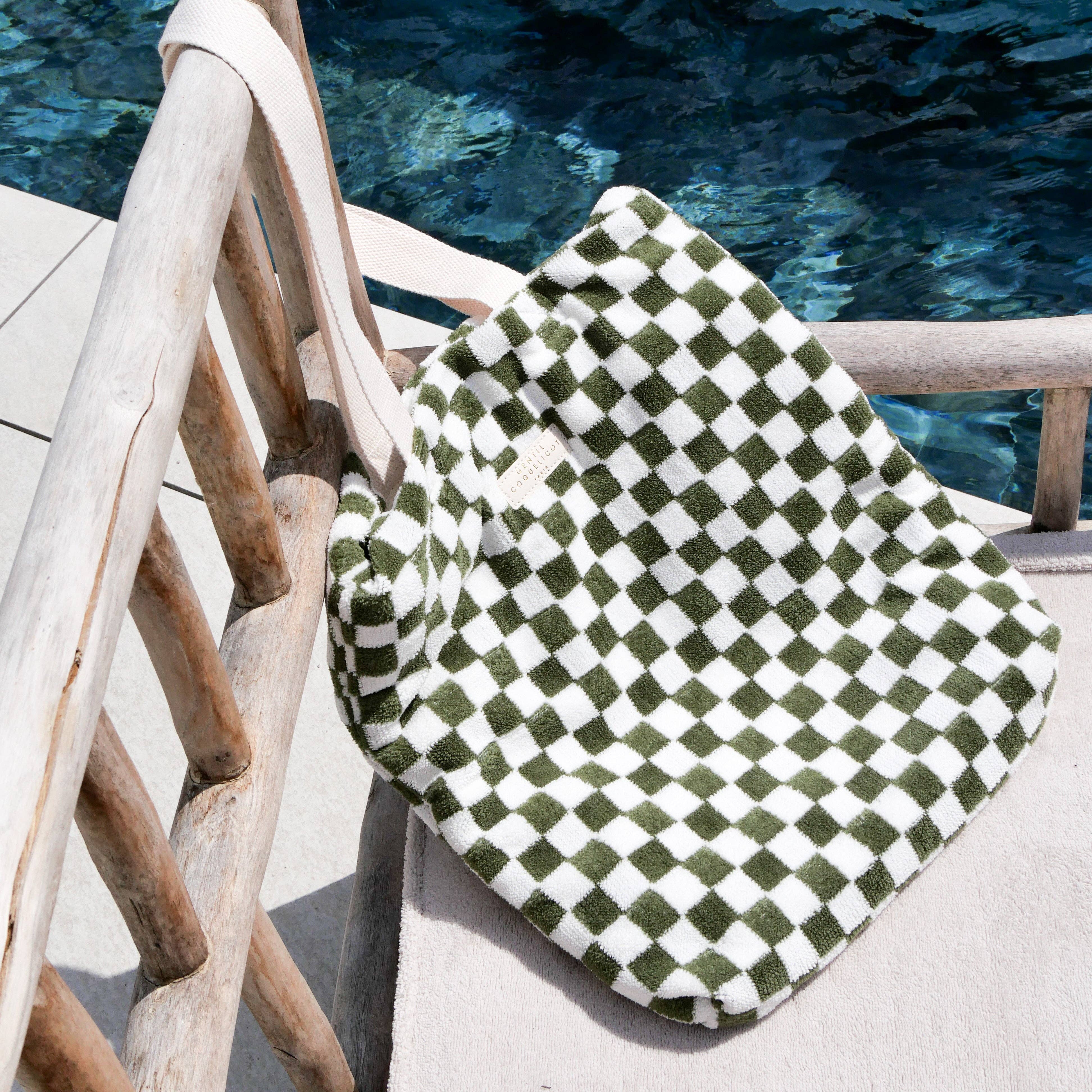 Gentil Coquelicot Paris - Wholesale Tote Bag - Women's - Checkered sponge tote bag (3 colors)0