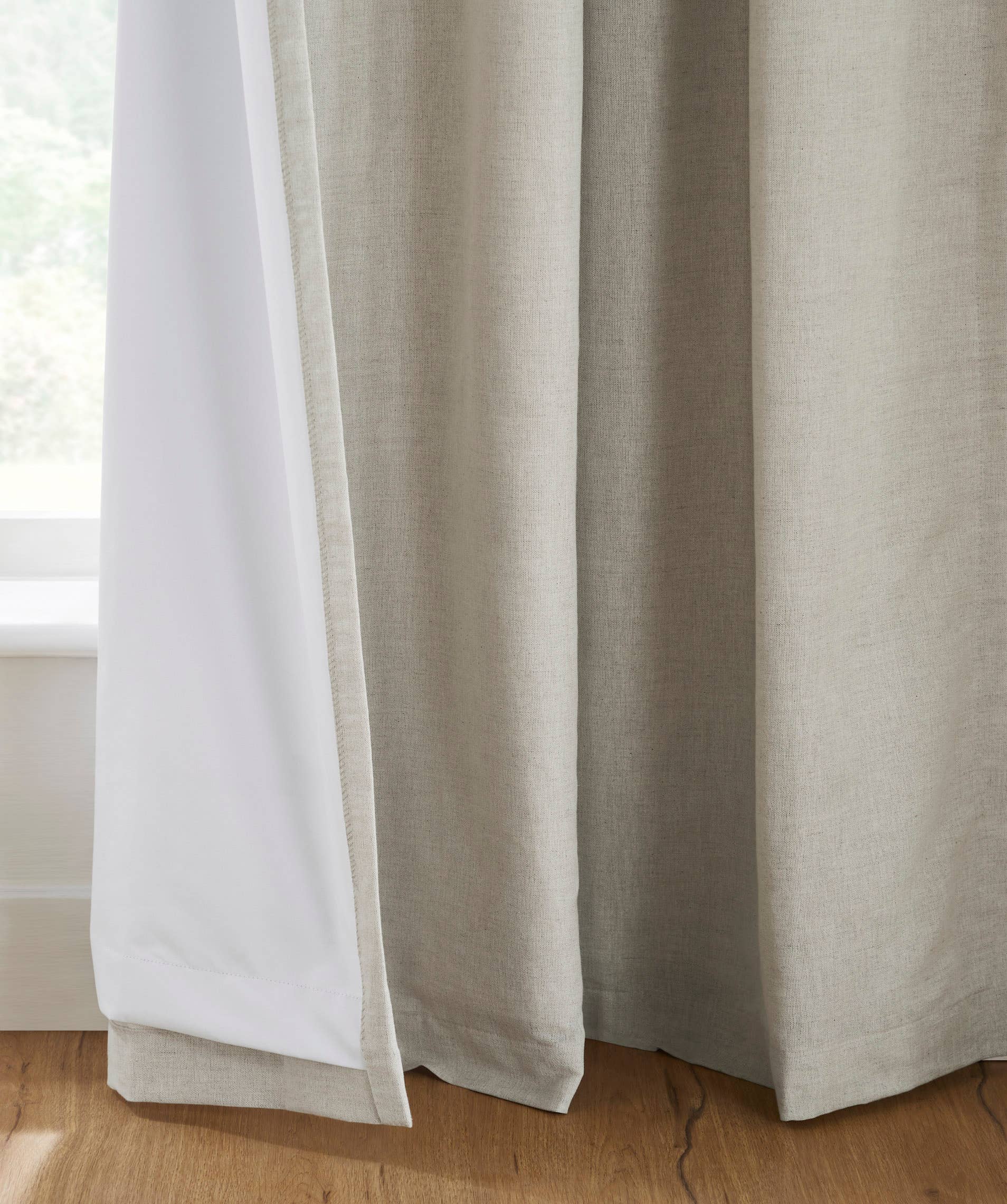 Oxford Linen Cotton Pinch Pleat Curtain, Natural for wholesale on Faire4