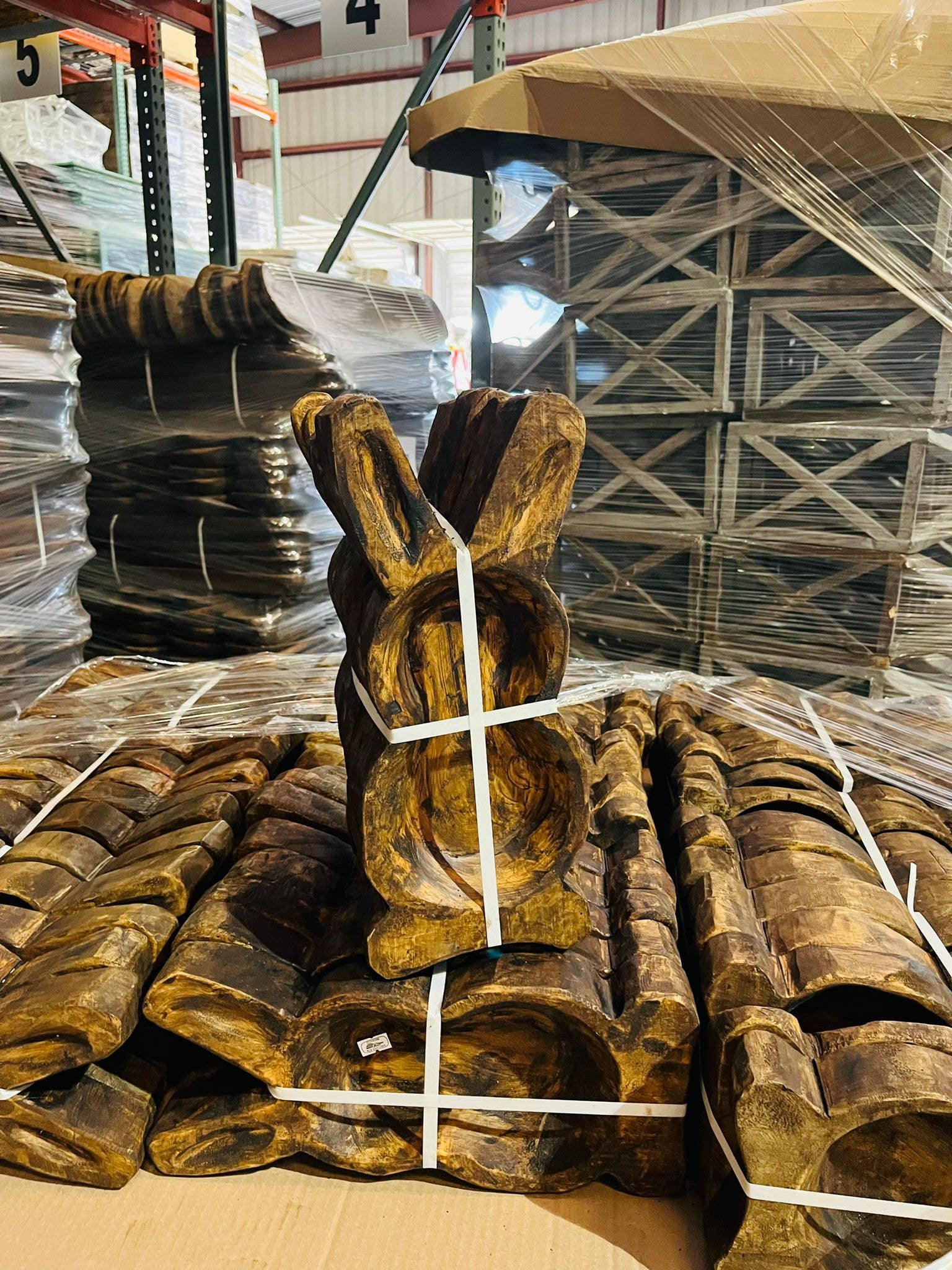 Rustic Farm - Wholesale Decorative Plate/Dish/Bowl - Large Bunny Dough Bowl, Handmade Farmhouse Décor #B - Pared25