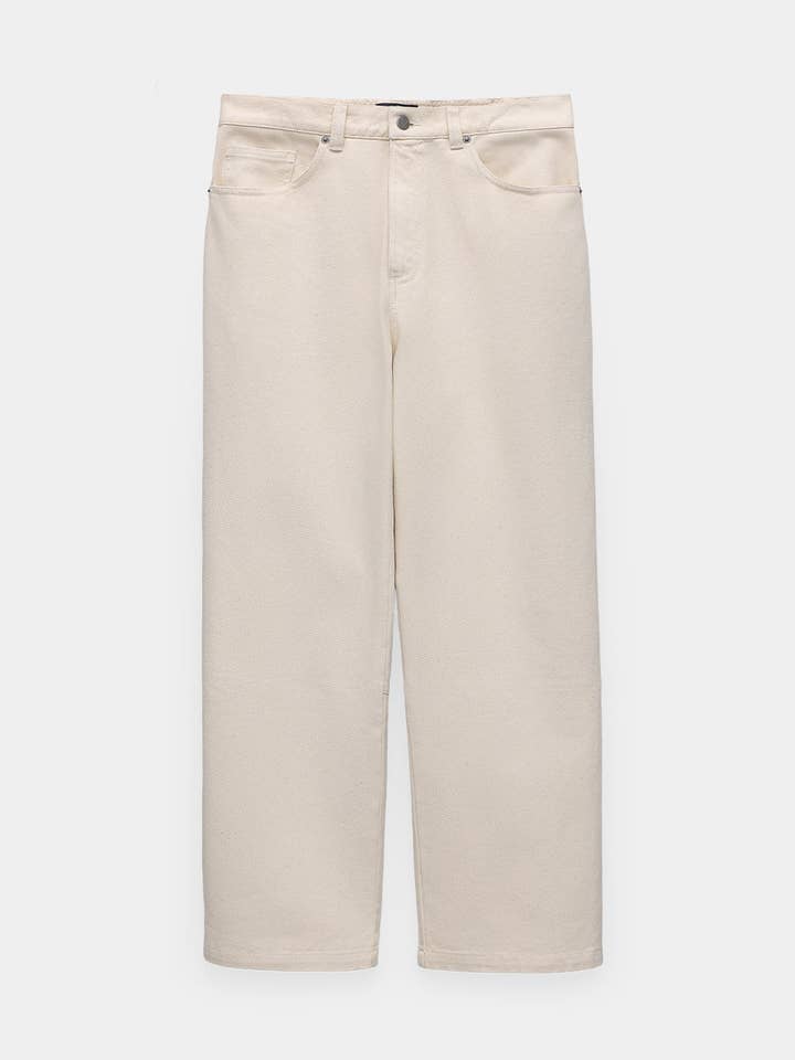 Wide-leg jeans (warm white) — Organic cotton for wholesale by wetheknot