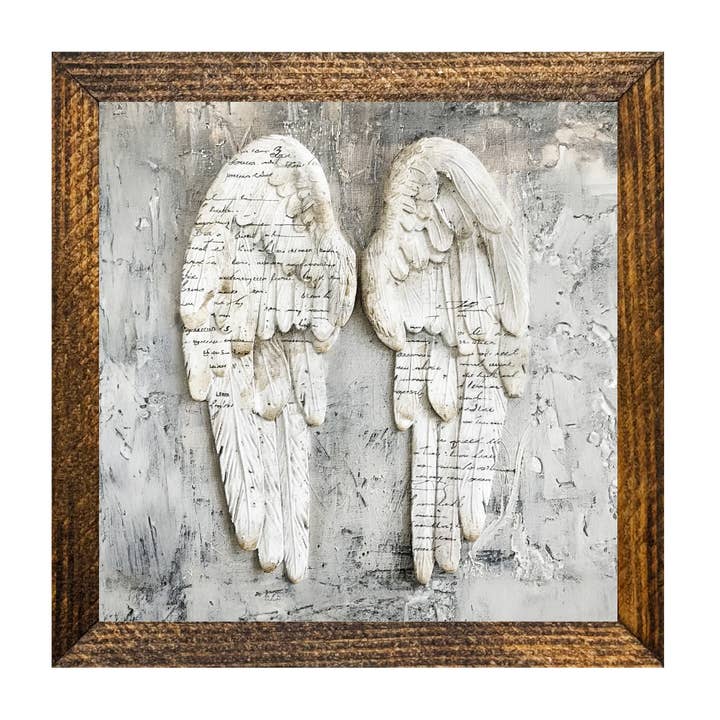 Jarmz Designs - Wholesale Wall Accent - TIMBERLAND FRAME "BLESS YOUR HEART SERIES" ANGEL WINGS 4
