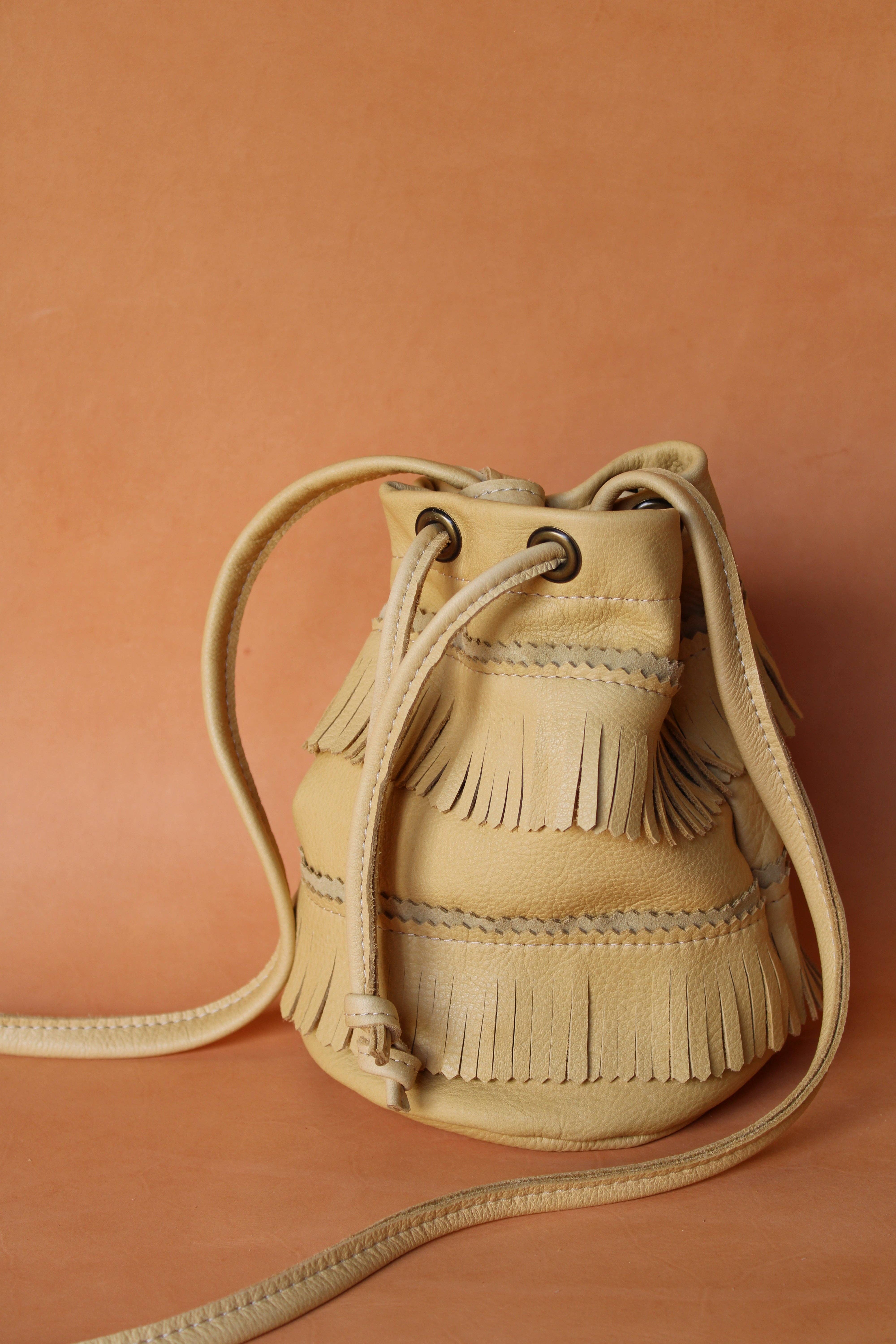 Olive n' Suede - Wholesale Crossbody Bag - Women's - Mini Bucket Tote with Fringe1