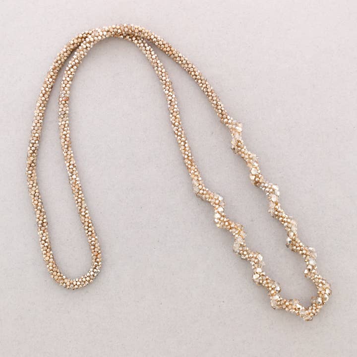 Colar longo com cristal facetado por atacado de Sonata