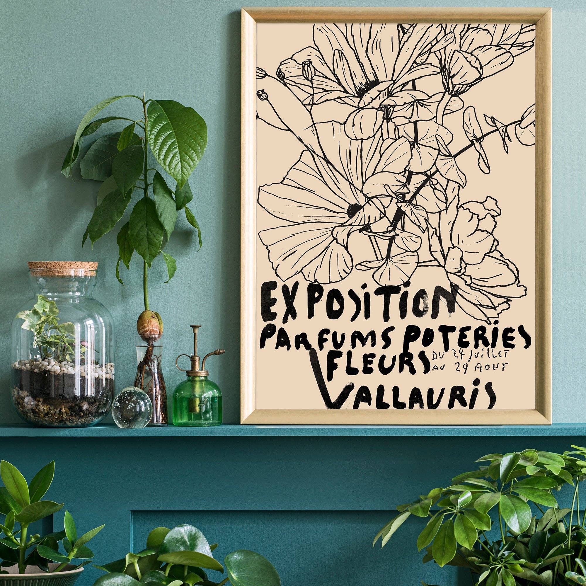 Ink & Drop - Wholesale Art Print - Van Gogh Exposition Floral Line Art Print1