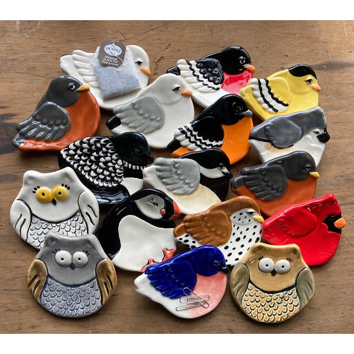 August Ceramics - Wholesale Jewelry Dish - Ceramic Bird Dish: Loon