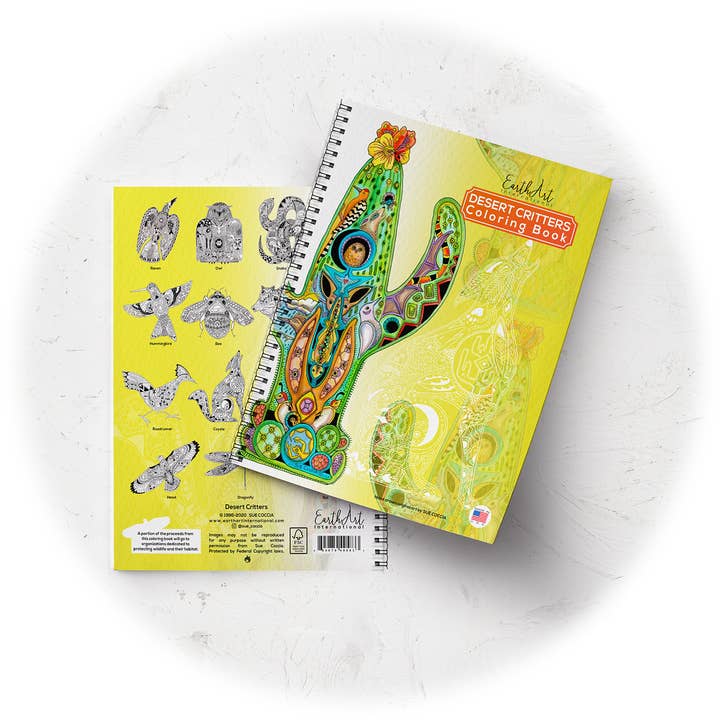 EarthArt International - Vente Livre de coloriage – enfant et bébé - Coloriage Desert Critters