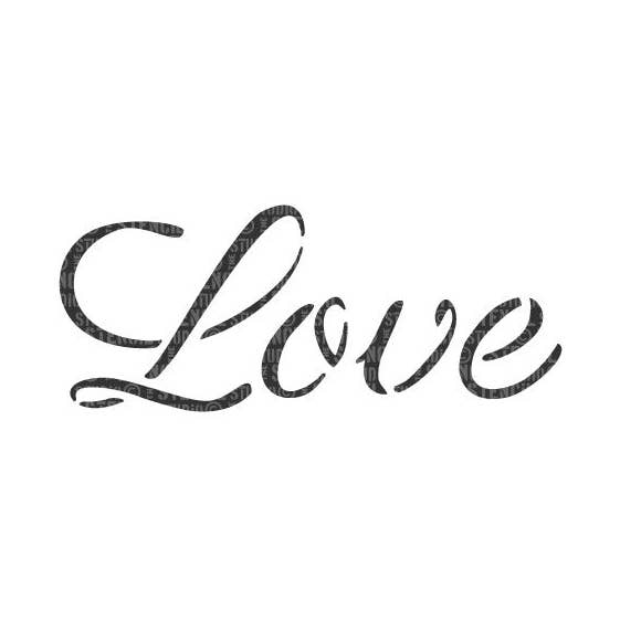 Love Stencil for wholesale by The Stencil Studio