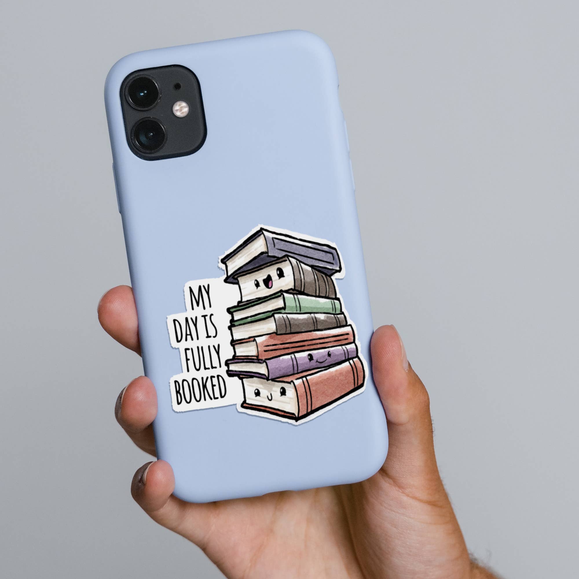 Aaron Millard Illustration - Wholesale Sticker - "Day is Fully Booked" Sticker – For Bookworms, Avid Readers,3