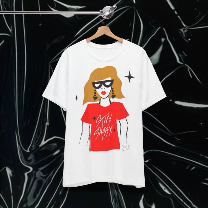 CAMISETA ILUSTRADA DE ALGODÓN ORGÁNICO - MANTENTE ATREVIDA para venta al por mayor de Kiki Gunn