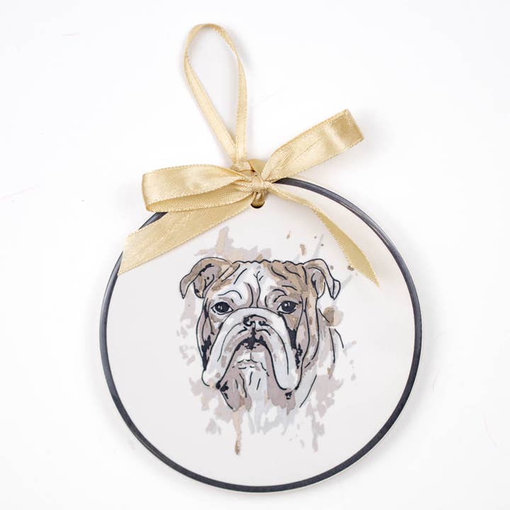 Bulldog Love Prydnad Vit/Multi 4" för wholesale av The Royal Standard