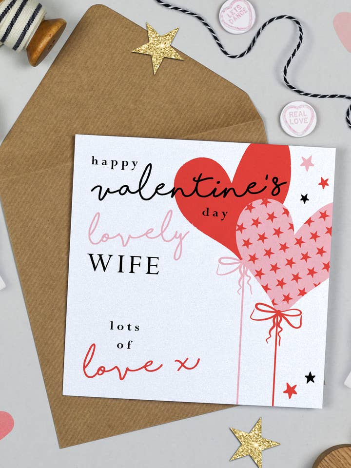 Palloncino a forma di cuore San Valentino Moglie per la vendita all'ingrosso da parte di Michelle Fiedler Design