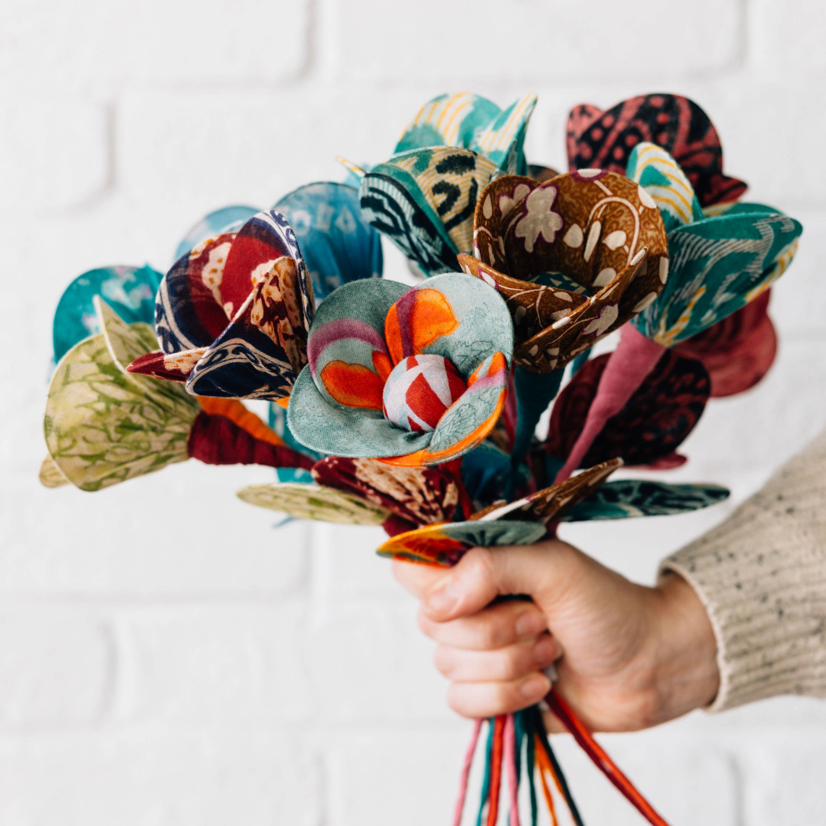 Ten Thousand Villages - Wholesale Artificial Flowers - Recycled Sari Flower1