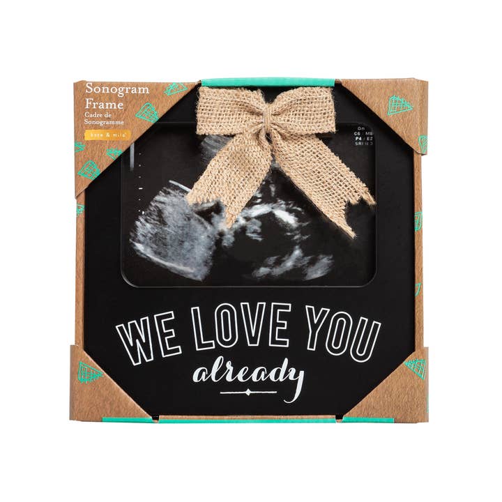 Kate & Milo - Wholesale Picture Frame - Kids & Baby - We Love You Already Sonogram Frame, Black5