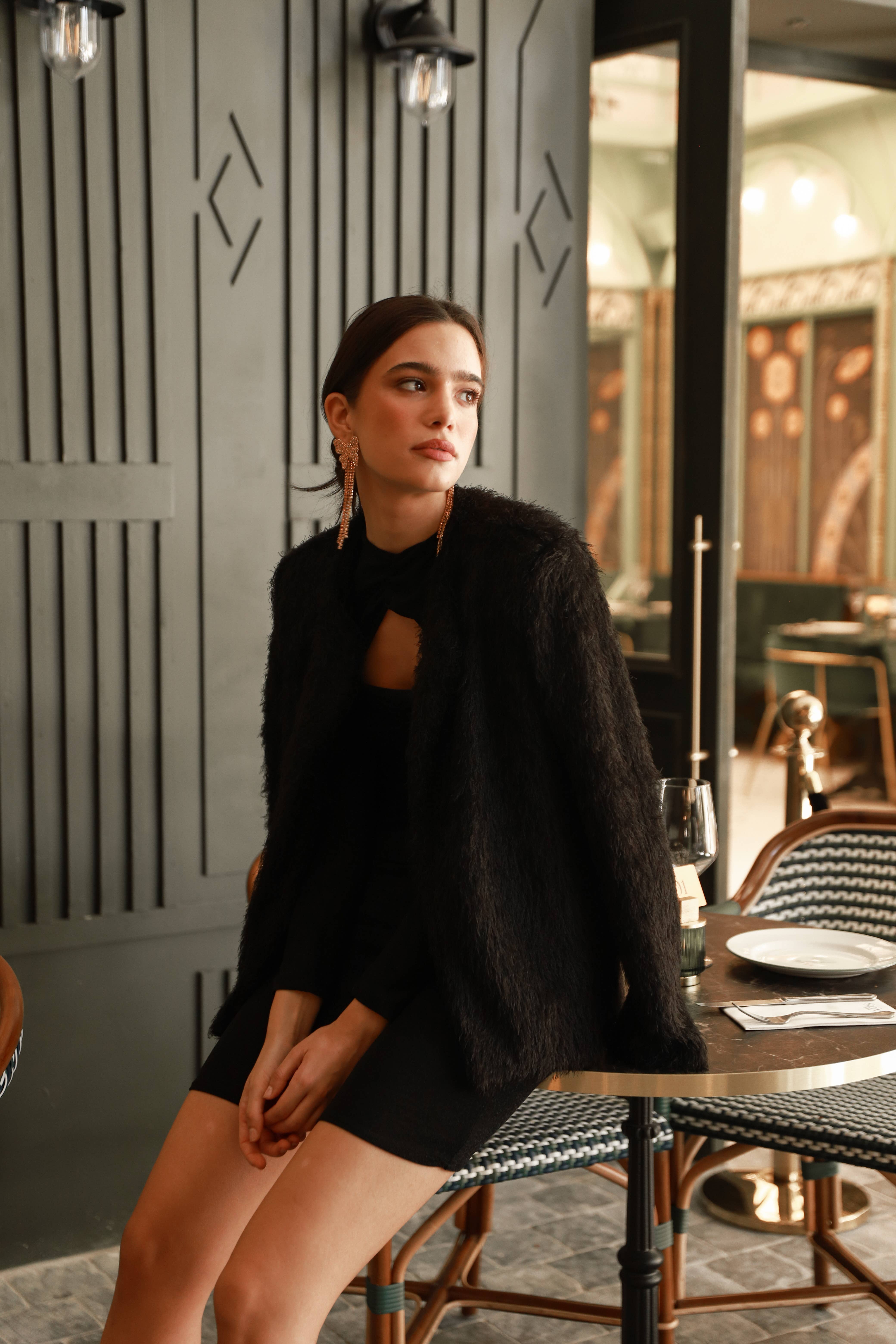 Cayro Woman – Engroshandel Jakke - Dame – Tana jakke i sort pels - vinter/fest 20242