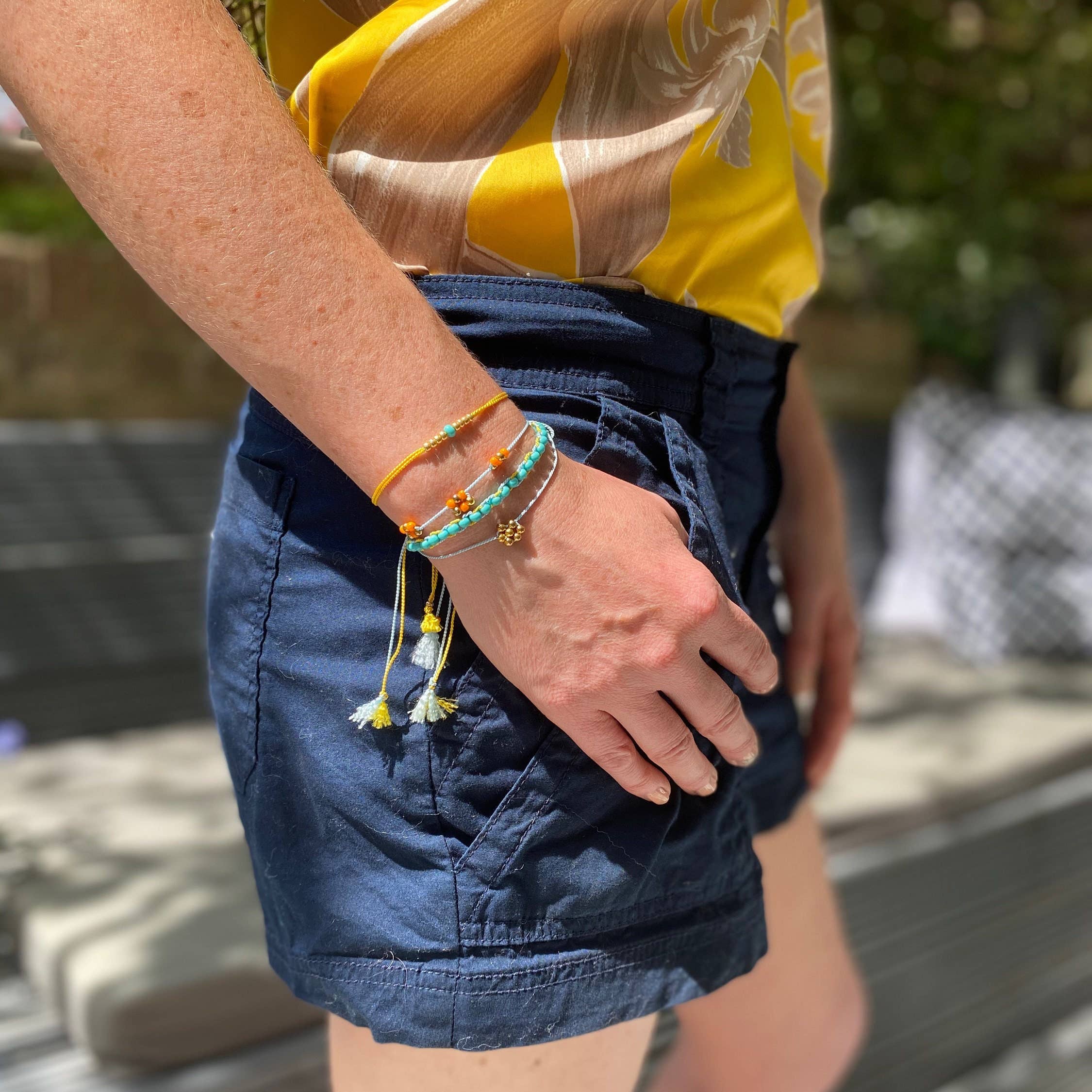 Bergin & Bath - Vendita all'ingrosso Gioielli fai da te - Bambini - Kit per braccialetti boho con perline - Oro. Kit per creazione di gioielli3