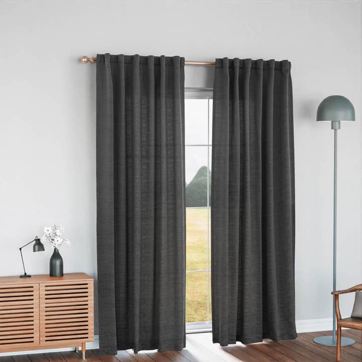 Awesome Home - Wholesale Curtain - Cotton Blend Light Filtering Back Tab Curtains (2 Panels)21