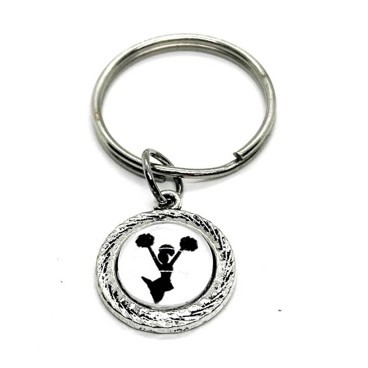 Porte-clés Charme Pom-pom Girl, Cadeaux pour Maman d'Équipe, Cadeau pour Maman Senior, Cadeau pour Épouse, Cadeau pour Maman, Cadeau pour Elle, Maman de Pom-pom Girl, Équipe de Pom-pom Girls, Fille, Équipe d'Encouragement pour la vente par JKCE Designs
