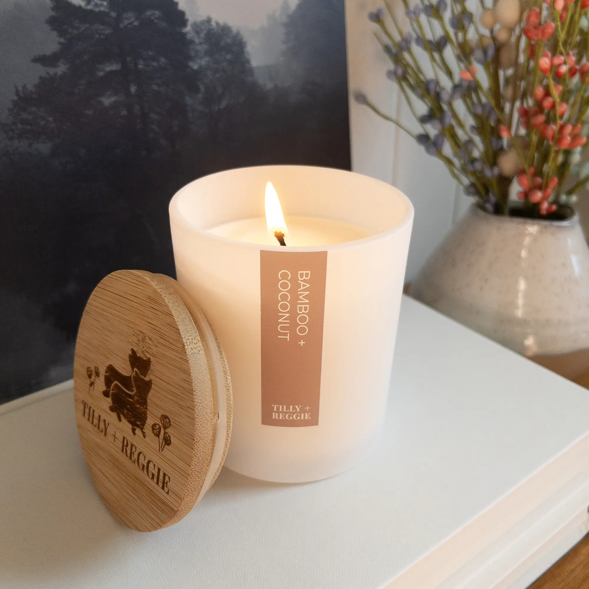 Tilly + Reggie - Wholesale Jar/Filled Candle - Soy Wax Candles | Classic Collection | Bamboo + Coconut2