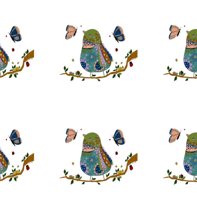 "They say its Spring!" round sticker pack of 6 for wholesale by Elle Bee Art Studio