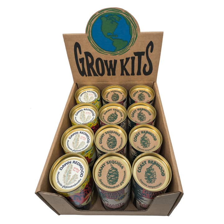 Coffret Redwoods of the World | 12 kits de culture avec présentoir pour la vente par The Jonsteen Company