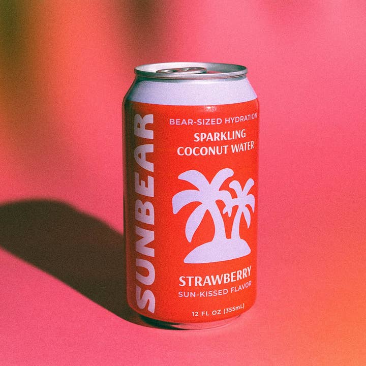Sparkling Coconut Water — Strawberry 12 Pack for wholesale by Sunbear